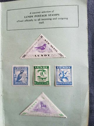Local Issue Lundy Stamps 1954