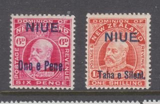 Niue 1911 Sg 18 - 19 Mh