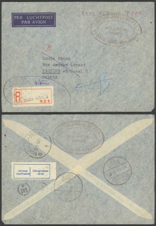 Dutch Guinea 1960 - Registered Air Mail Cover To Brussels Belgium E78