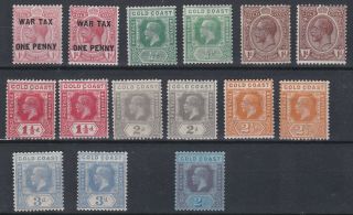 Gold Coast 1921 - 24 Gv Issues To 2s Die 11 Mh