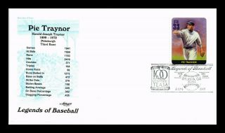 Us Cover Pie Traynor Legends Of Baseball Fdc Artmaster Cachet