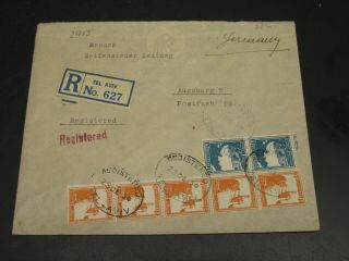 Palestine 1934 Registered Cover To Germany 2915