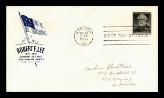 Us Cover Robert E Lee General Fdc House Of Farnum Cachet