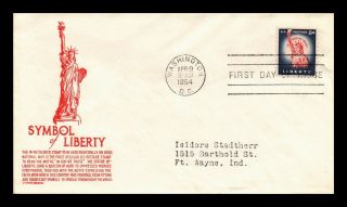 Us Cover Statue Of Liberty 8c Fdc Anderson Cachet
