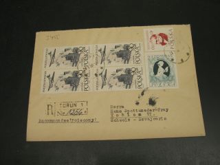 Poland 1958 Registered Cover To Switzerland 3455