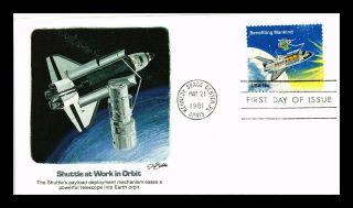 Dr Jim Stamps Us Space Shuttle At Work In Orbit Benefiting Mankind Fdc Cover