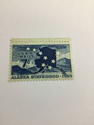 Us Stamp Scott C53 - 7ct Alaska Statehood -