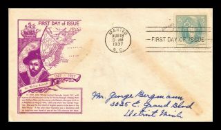 Dr Jim Stamps Us Sir Walter Raleigh Fdc Dyer Cachet Cover Scott 796 - 33