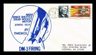 Dr Jim Stamps Us Dm 3 Rocket Firing Space Event Cover Brigham City 1978