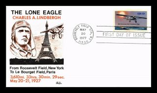Dr Jim Stamps Us Lone Eagle Charles Lindbergh Bazaar Cachet First Day Cover