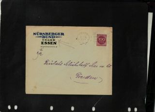1923 Cover Sent From Essen To Dresden