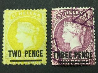Old Stamps St Helena X 2