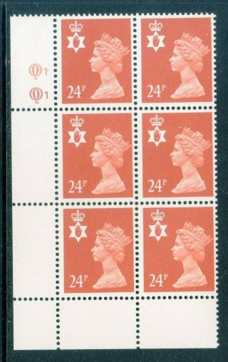 Sg Ni57 24p Indian Red Cylinder Block Of 6 Cyl Q1 Q1 Unmounted