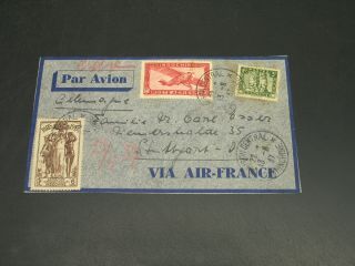 French Indo China 1937 Airmail Cover Front Only To Germany 2734 - 2
