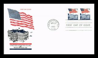 Dr Jim Stamps Us Flag Over White House First Day Cover House Of Farnum
