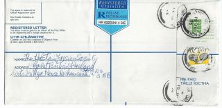 Stationery: Eire Nvi Uprated Registered Envelope