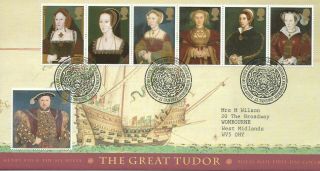 First Day Cover,  The Great Tudor,  King Henry Viii And His Wives