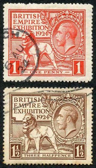 Sg430/1 Kgv 1924 British Empire Exhibition Set Fine