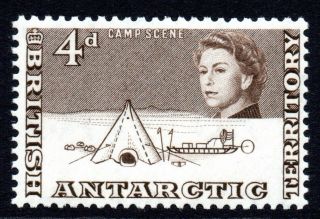 British Antarctic Territory 4d Stamp C1963 - 69 Unmounted (760)