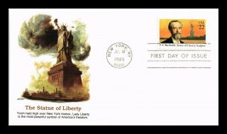 Dr Jim Stamps Us Statue Of Liberty Sculptor Bartholdi First Day Cover
