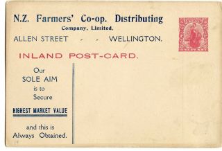 Zealand Postal Card,  Ac1a,  With Private Printing,  Minor Soiling (x490)