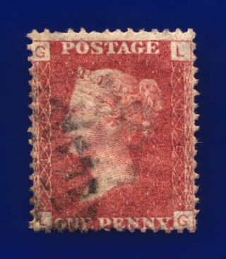 1874 Sg43 1d Red Plate 175 Lg Deeper Shade Clear Plate Number Good Cina