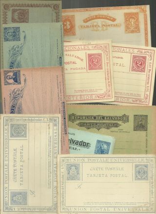 El Salvador Early Postal Stationery Lot 5