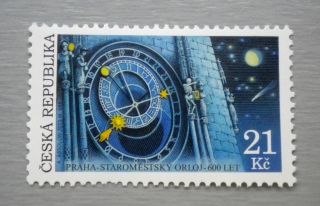 Astronomical Clock Prague Anniversary Stamp Czech Republic 2010 Mnh