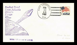 Dr Jim Stamps Us Saturn Rocket Fired Space Event Cover Cape Canaveral 1965