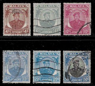 British Colony Malaya - Johore State 1949 Old Stamps - Sultan Sir Ibrahim