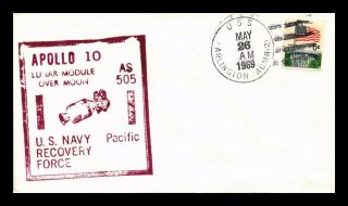 Us Cover Apollo 10 Lunar Module Over Moon Navy Recovery Force Space
