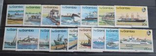 Gambia 1983 River Craft Ships Thematic Set Fine Mnh