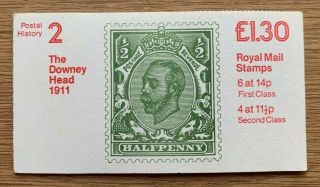 Fl2a £1.  30 Folded Booklet Postal History 2 Downey Head 1911 (with Stamps)