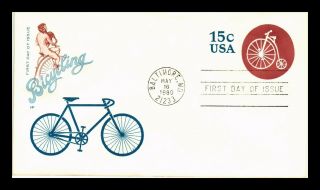 Us Cover Bicycling 15c Postal Stationery Fdc House Of Farnum Cachet