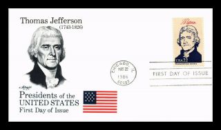 Dr Jim Stamps Us Thomas Jefferson Presidents Of United States First Day Cover