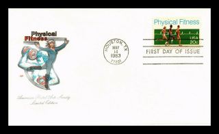 Us Cover Physical Fitness Fdc House Of Farnum Cachet Limited Edition