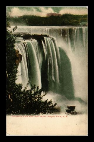 Dr Jim Stamps Us Horseshoe Falls Niagara Falls York Postcard Flag Cancel