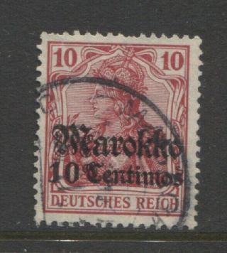 1911 German Offices In Morocco 10 Centimos Germania With Op Marakesch