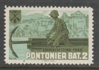 Swiss Switzerland Soldier Army Military Local Post Stamp 4 - 15 - 24 Scarce Mnh Gum