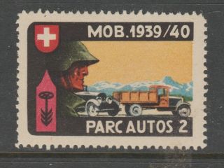 Swiss Switzerland Soldier Army Military Local Post Stamp 4 - 15 - 20 Scarce Mnh Gum