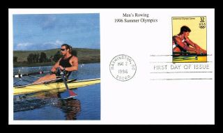 Dr Jim Stamps Us Mens Rowing Summer Games Centennial Olympics Fdc Cover