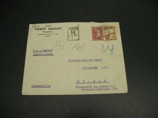 Turkey 1930 Registered Cover To Germany Faults 30638