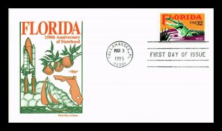 Us Cover Florida Statehood Sesquicentennial Fdc Artmaster Cachet