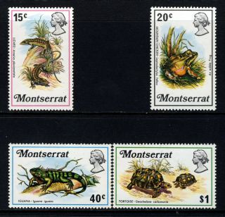 Montserrat Qe Ii 1972 The Complete Reptiles Set Sg 291 To Sg 294 Mnh