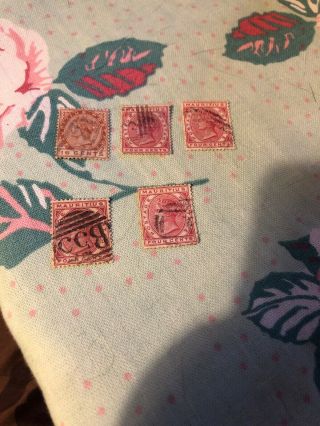 Queen Victoria Mauritius Stamps Mixture