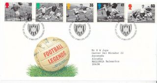 Gb 1996 Football Legends Fdc Edinburgh Cds With Enclosure Vgc