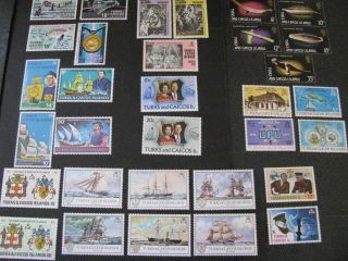 Turks & Caicos Islands Stamp 9 Sets Never Hinged Lot B