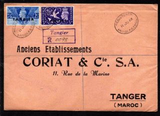 Tangier 1946 Victory Set On Cover First Day Of Issue