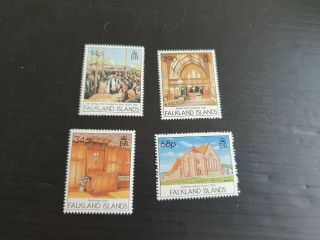Falkland Islands 1992 Sg 652 - 655 Cent Of Christ Church Cathedral Mnh