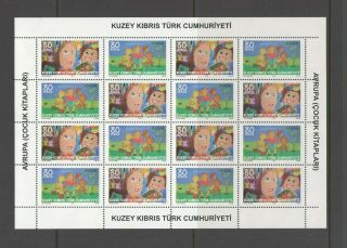 Turkish Cyprus: Sc.  683 / Europa - Children / Sheet Of 8 Sets Of 2 Vals / Mnh.